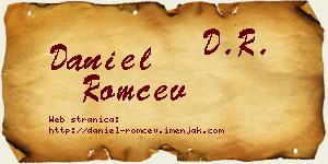 Daniel Romčev vizit kartica